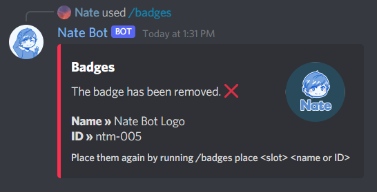 Badge Remove