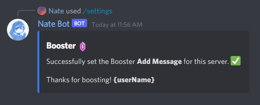 Booster Message